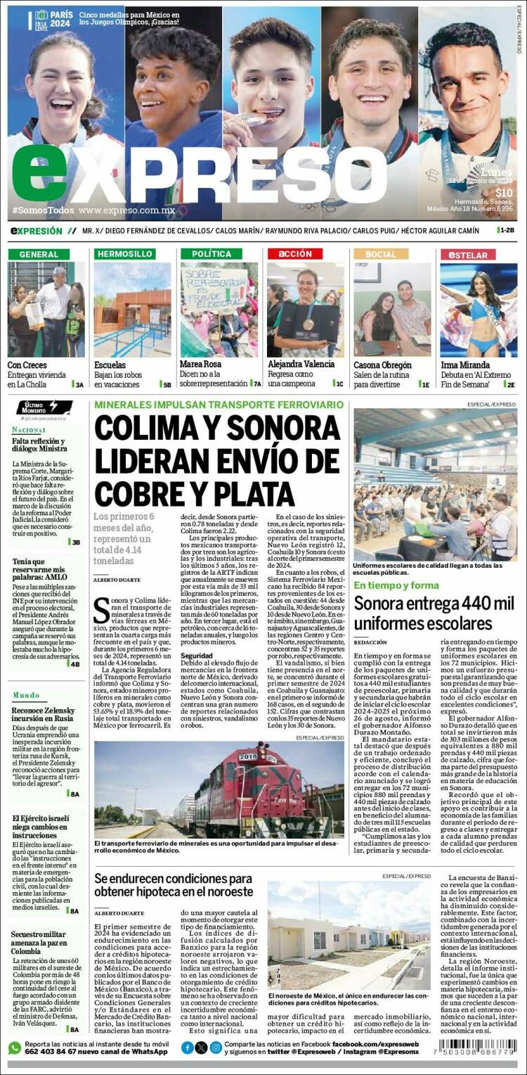 Portada de Expreso (México)