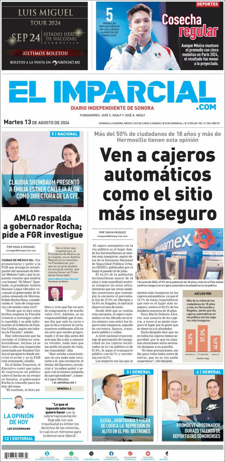 Portada de El Imparcial (México)