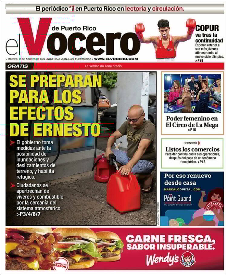 Portada de Vocero (Puerto Rico)