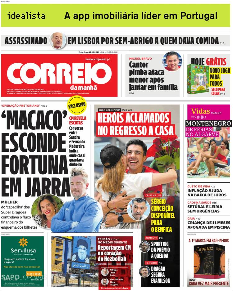Portada de Correio da Manhã (Portugal)
