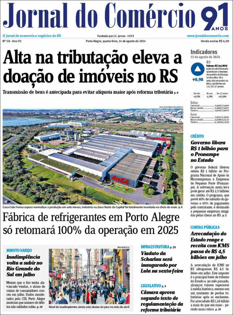 Portada de Jornal do Comércio (Brasil)