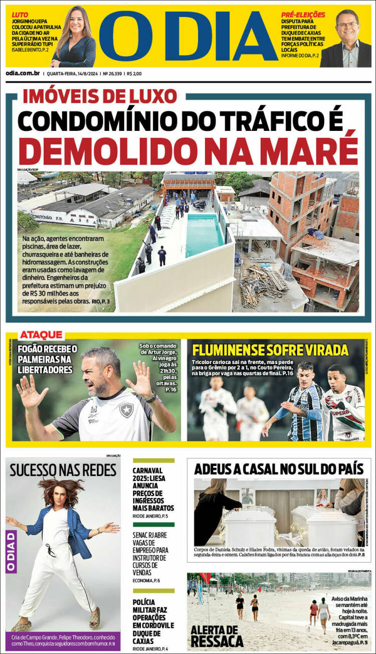 Portada de O Dia (Brasil)