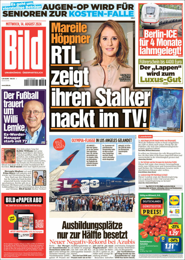 Portada de Bild (Alemania)