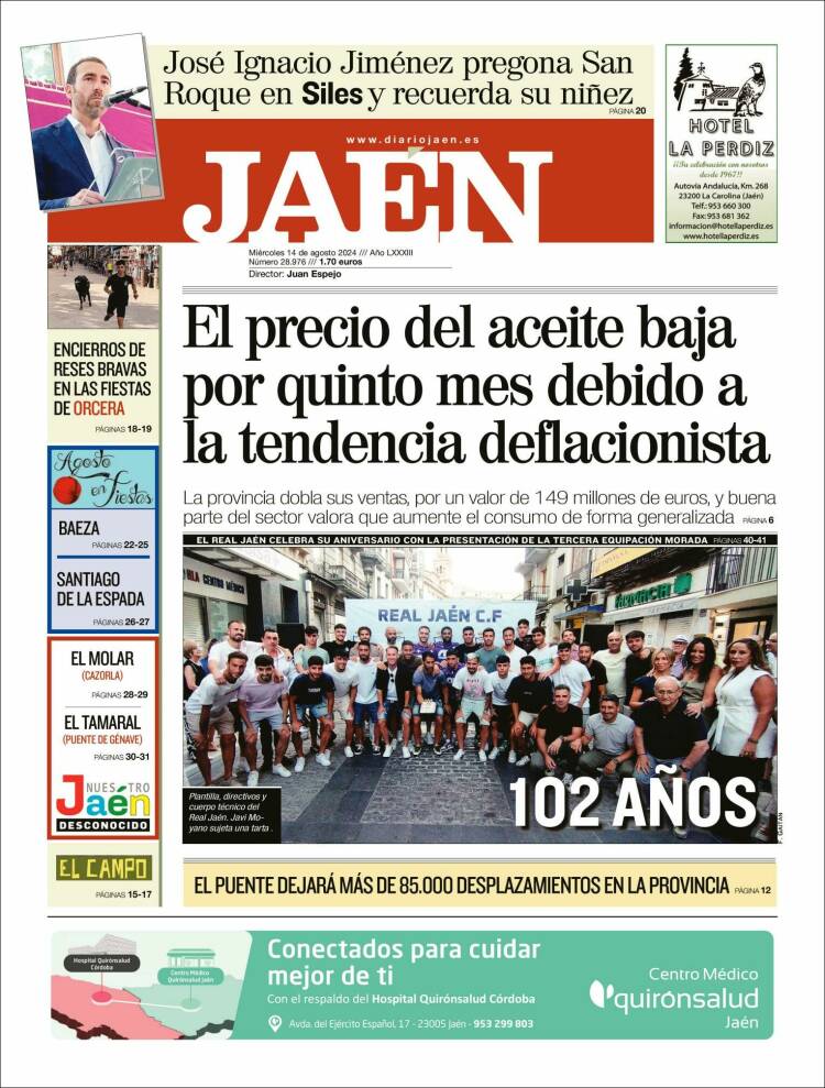 Portada de Diario Jaén (España)