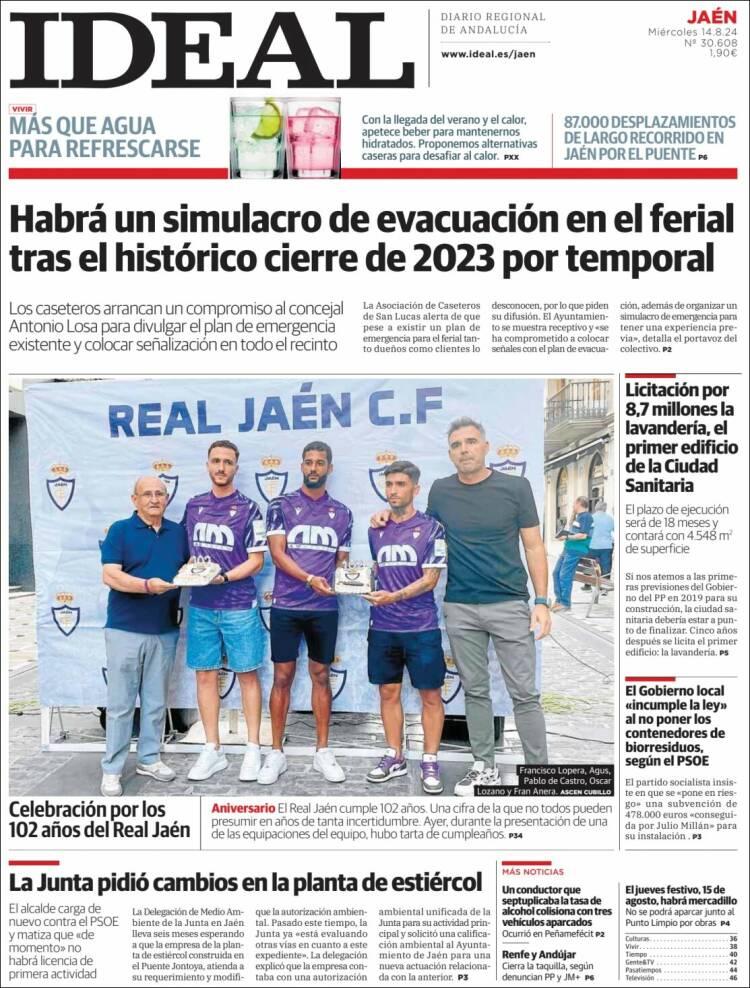 Portada de El Ideal de Jaén (España)