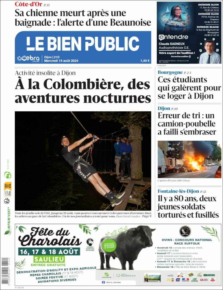 Portada de Le Bien Public (France)