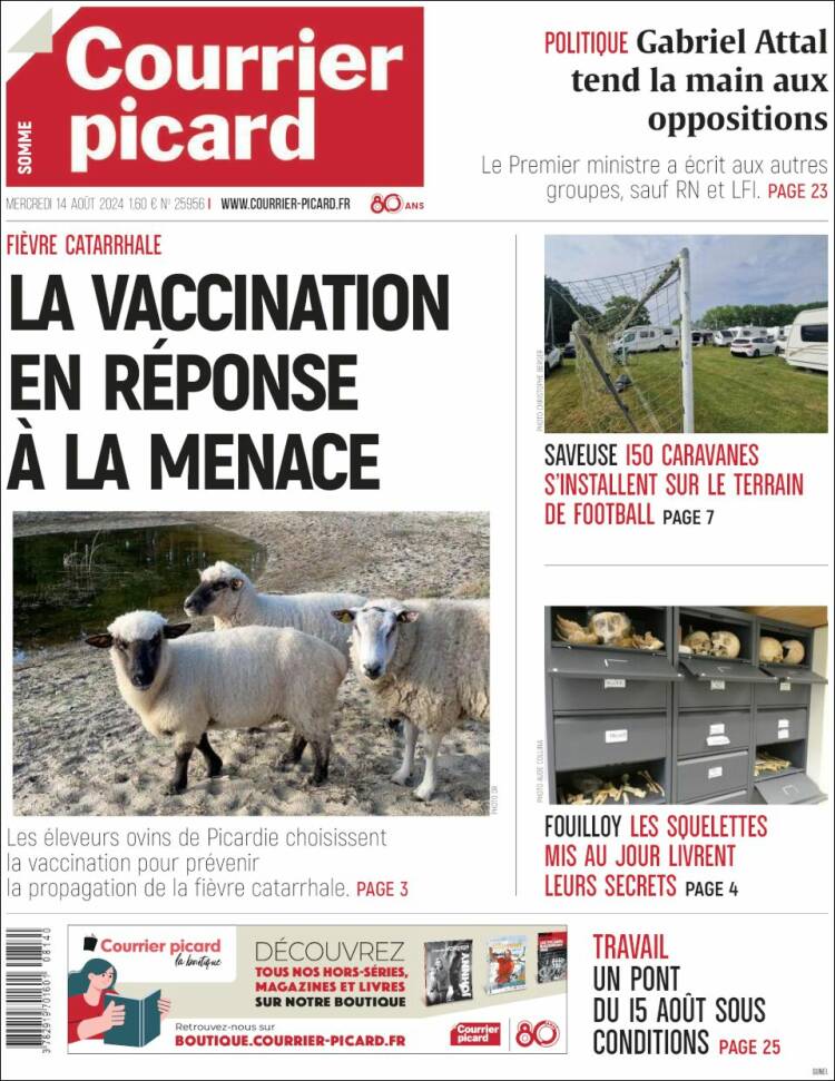 Portada de Courrier Picard (Francia)