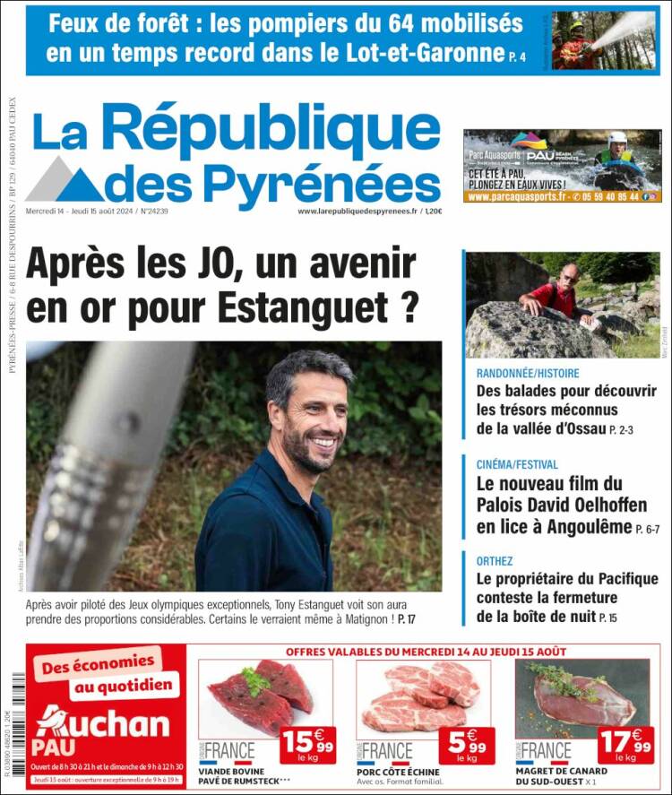 Portada de La République des Pyrénées (Francia)