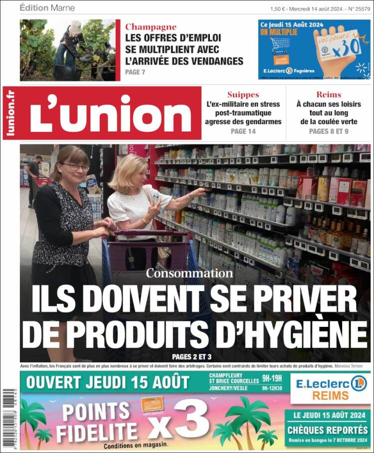 Portada de L'Union (Francia)