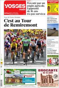 Portada de Vosges Matin (Francia)