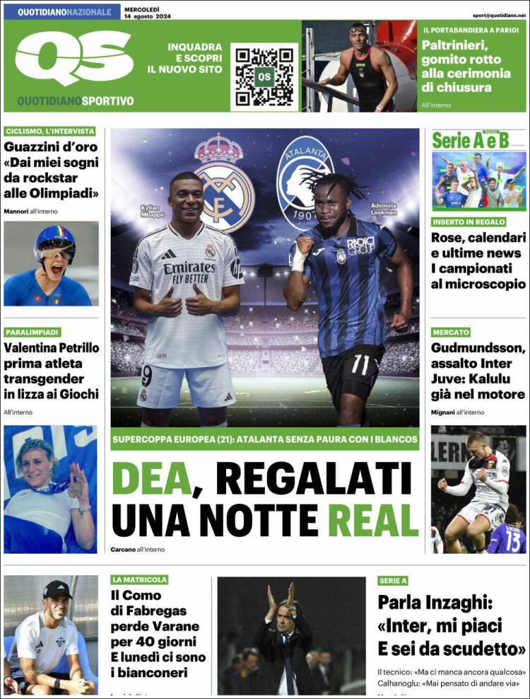 Portada de Quotidiano Sportivo (Italia)