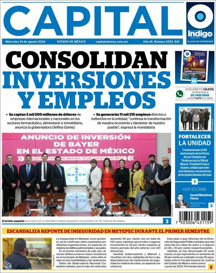 Portada de Capital México (M&eacute;xico)