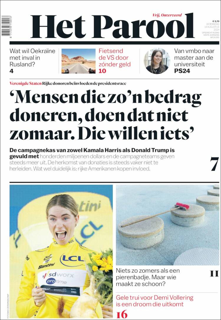 Portada de Het Parool (Países Bajos)