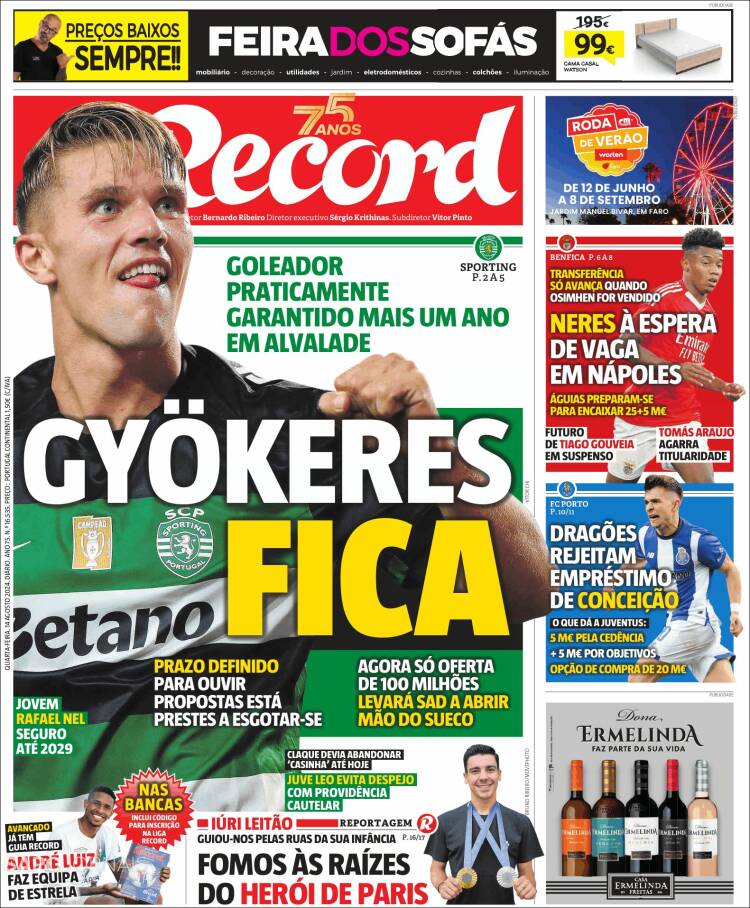 Portada de Record (Portugal)