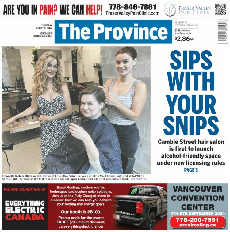 Portada de The Province (Canadá)