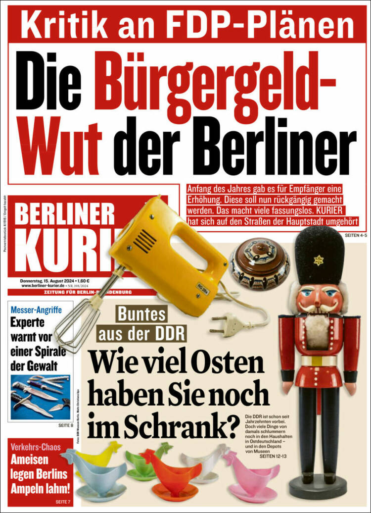 Portada de Berliner Kurier - Startseite BK (Alemania)