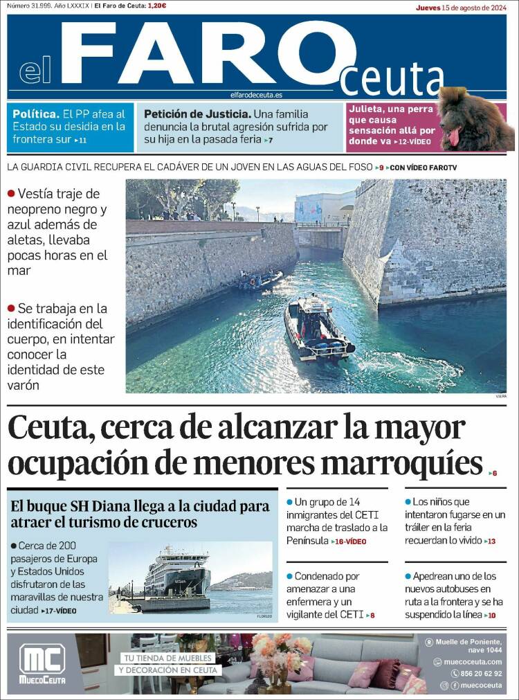 Portada de El Faro de Ceuta (España)