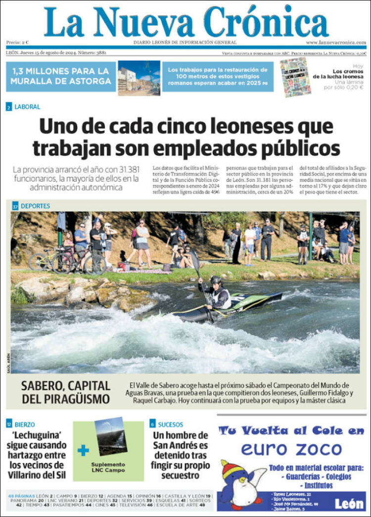 Portada de La Nueva Crónica (España)