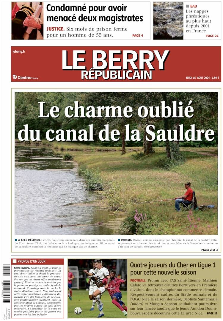 Portada de Berry Republicain (Francia)