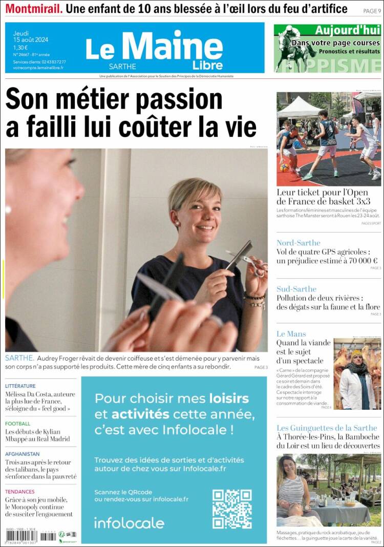 Portada de Le Maine Libre (Francia)