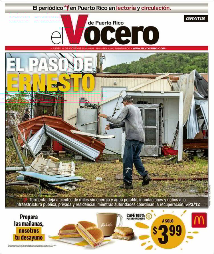 Portada de Vocero (Puerto Rico)
