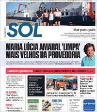 Portada de Jornal Sol (Portugal)