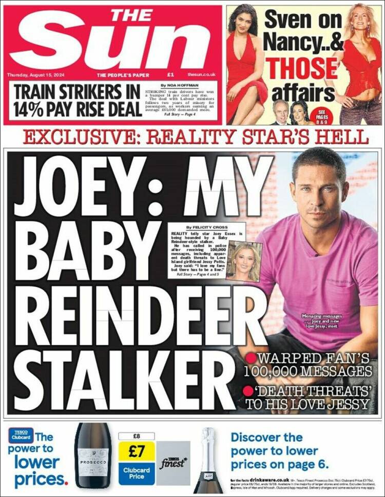 Portada de The Sun (Reino Unido)