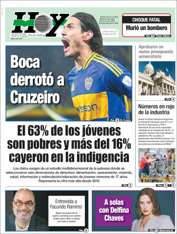 Portada de Diario Hoy (Argentina)