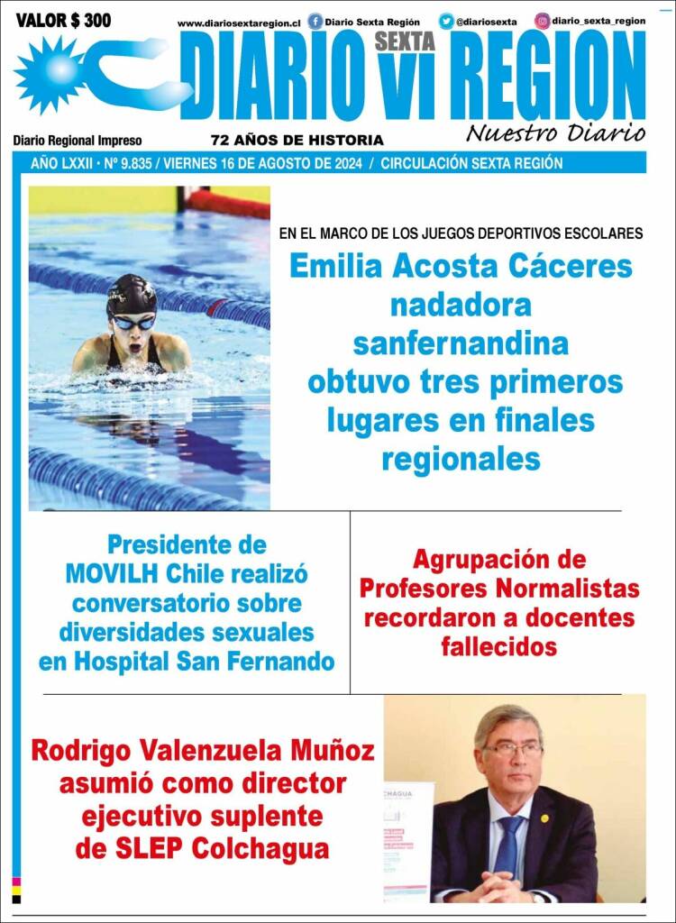 Portada de Diario VI Región (Chile)