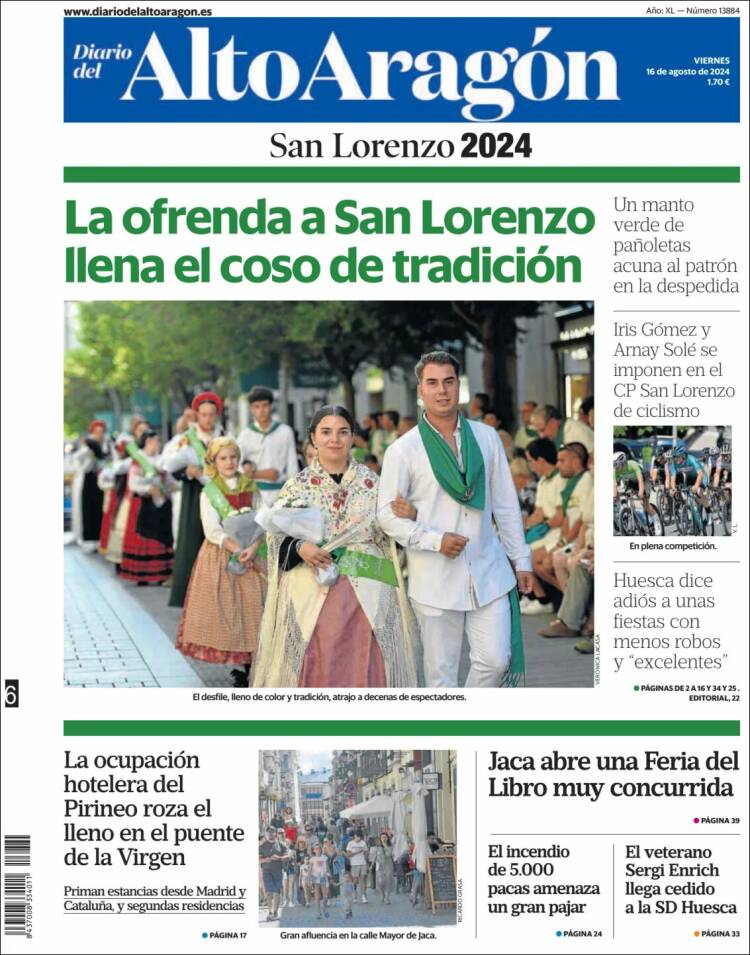 Portada de Diario del AltoAragón (España)