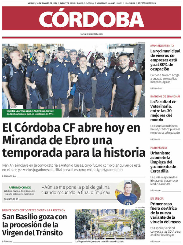 Portada de Diario de Córdoba (España)