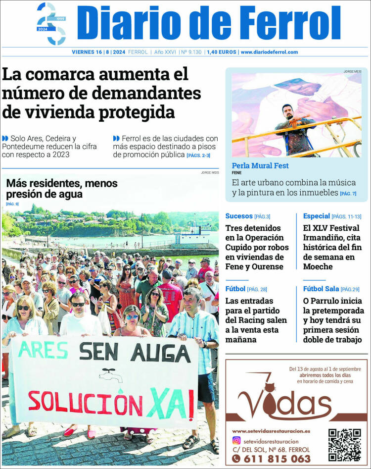 Portada de Diario de Ferrol (España)