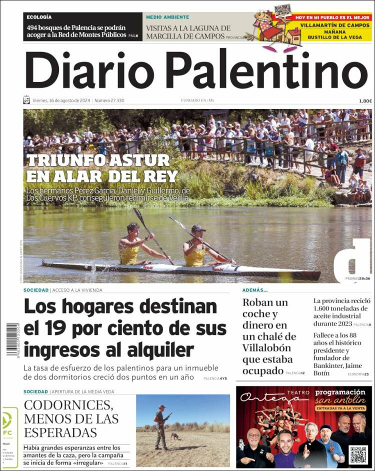 Portada de Diario Palentino (España)