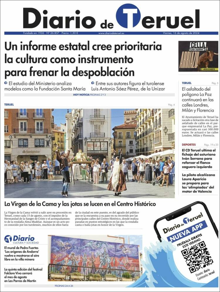 Portada de Diario de Teruel (España)
