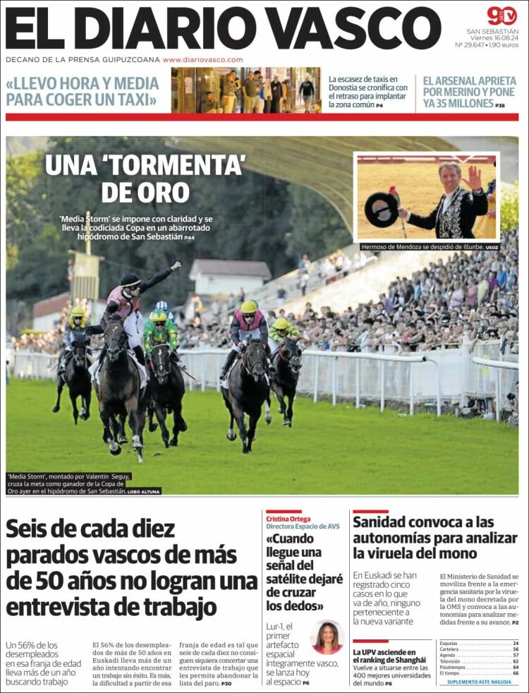 Portada de Diario Vasco (España)