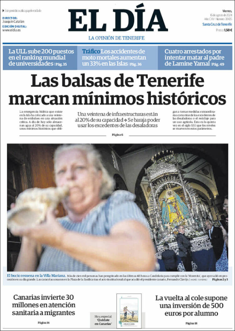 Portada de El Día (España)