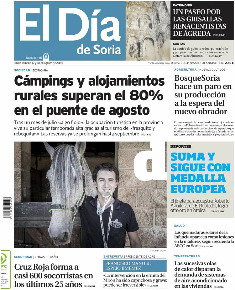 Portada de El Día de Soria (España)