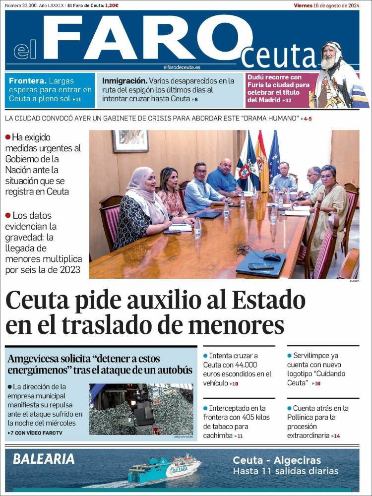 Portada de El Faro de Ceuta (España)