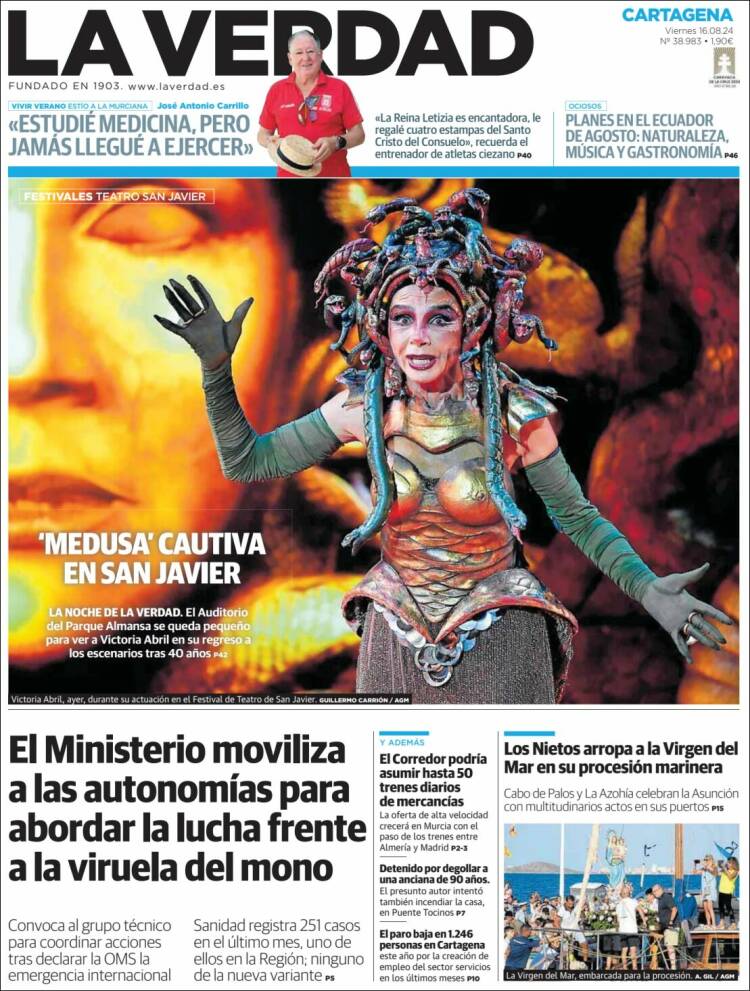 Portada de La Verdad de Cartagena (España)