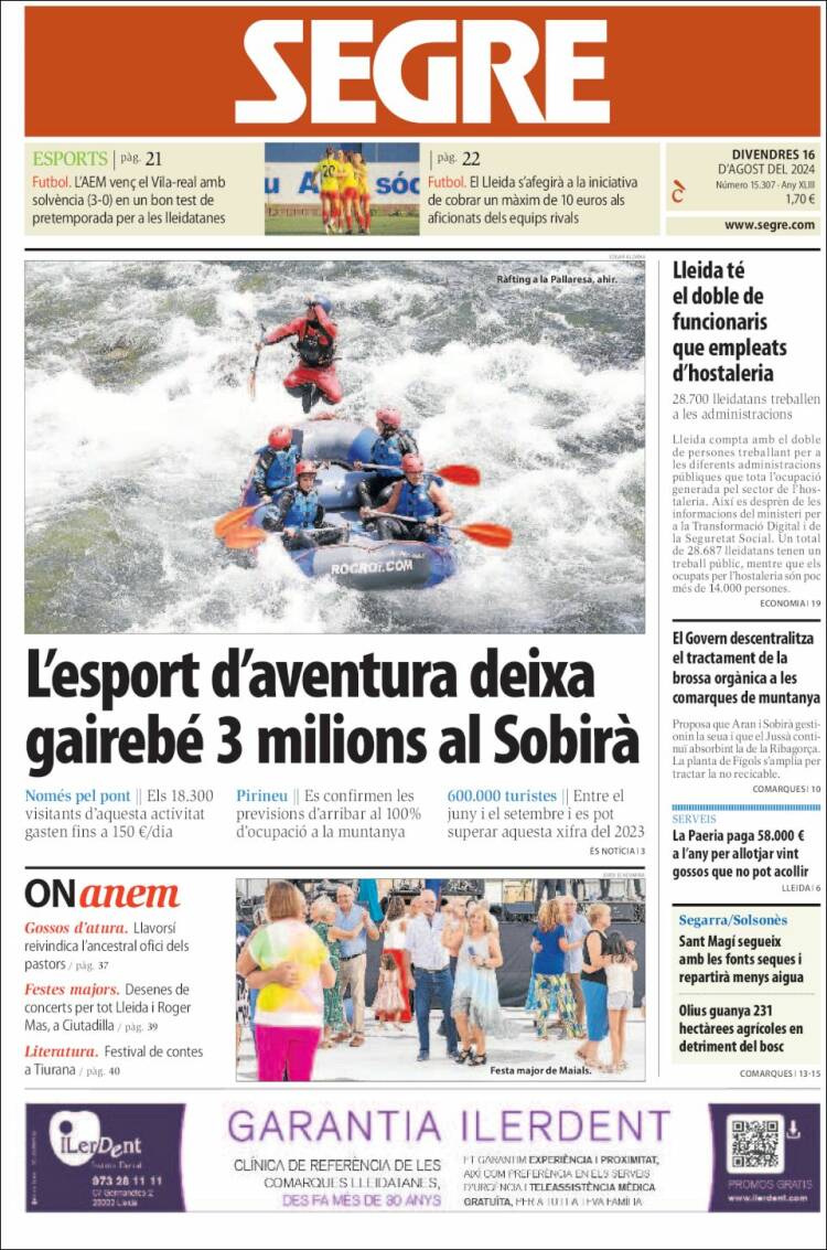 Portada de Segre (España)