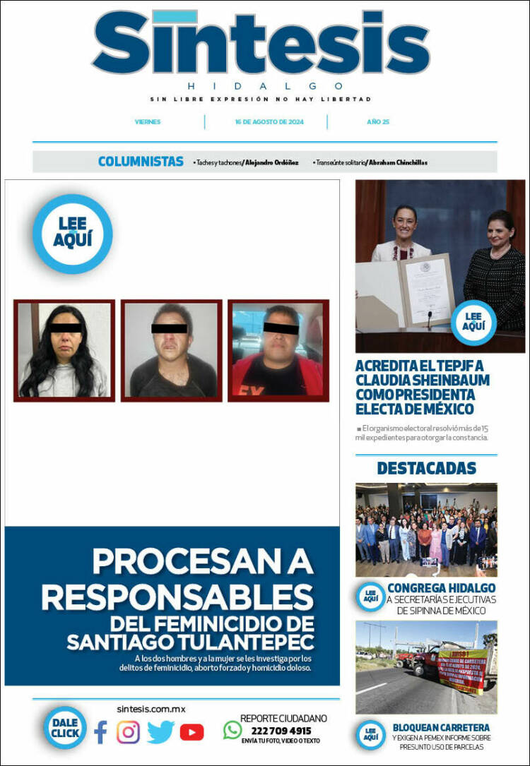 Portada de Sistesis - Hidalgo (México)