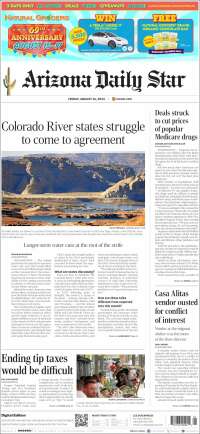 Portada de Arizona Daily Star (USA)