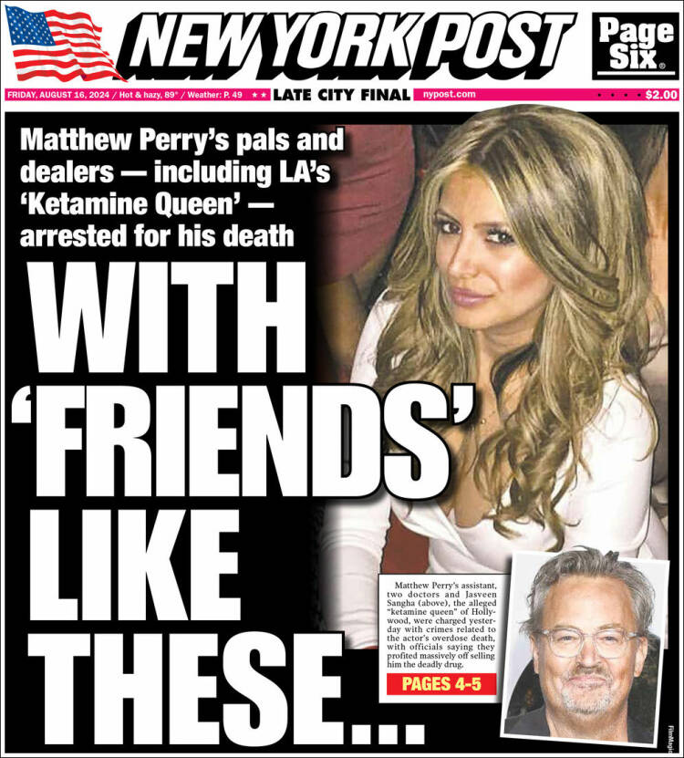 Portada de New York Post (USA)