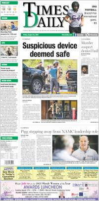 Portada de Times Daily (USA)
