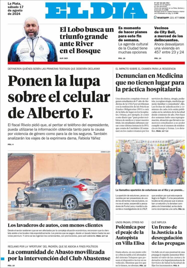 Portada de El Día de la Plata (Argentina)