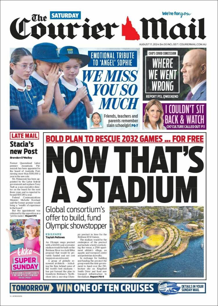 Portada de The Courier-Mail (Australia)