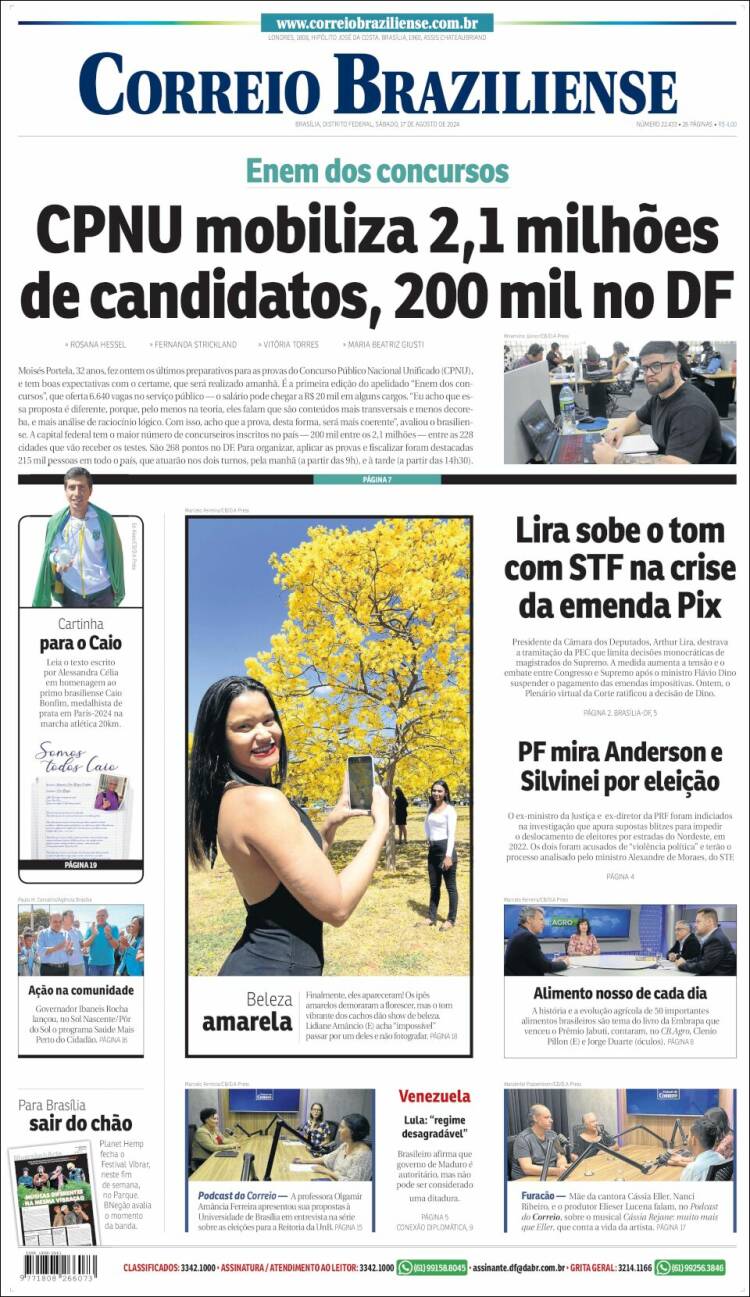Portada de Correio Braziliense (Brasil)