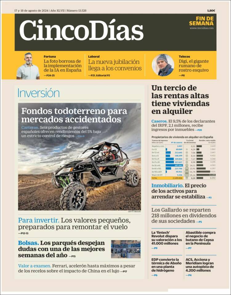 Portada de Cinco Días (Espa&ntilde;a)