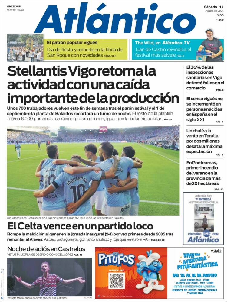 Portada de Atlántico Diario (España)