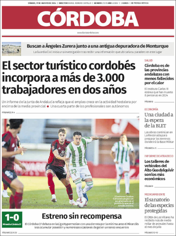 Portada de Diario de Córdoba (España)